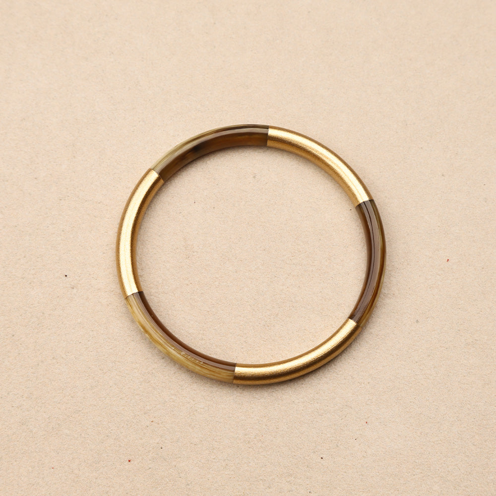 Natural buffalo horn bangle – Les Cleias
