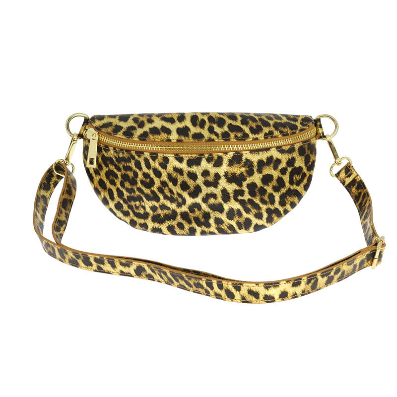 Sac cuir Banane S Léopard