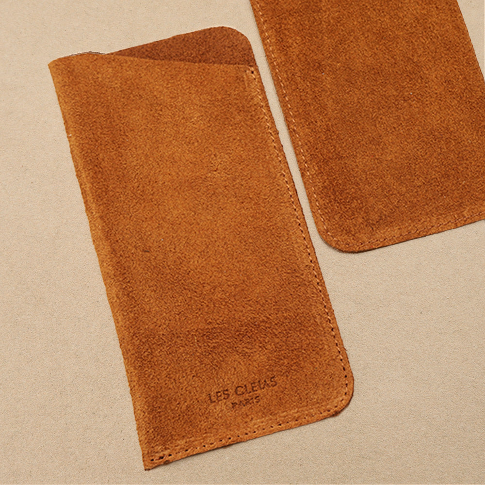 Etui à lunettes Souple en cuir Daim