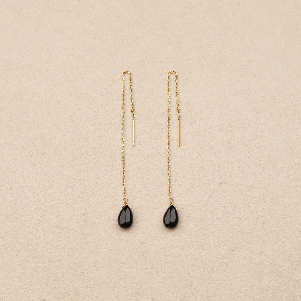 Boucles d’oreilles Alphine Noir