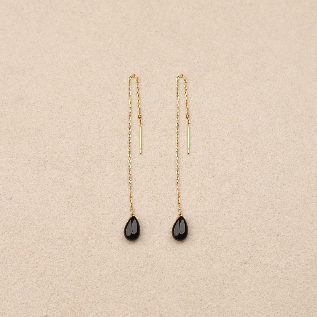 Boucles d’oreilles Alphine Noir
