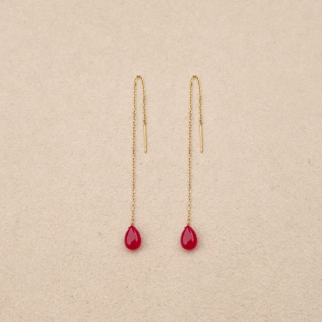 Boucles d’oreilles Alphine Rouge