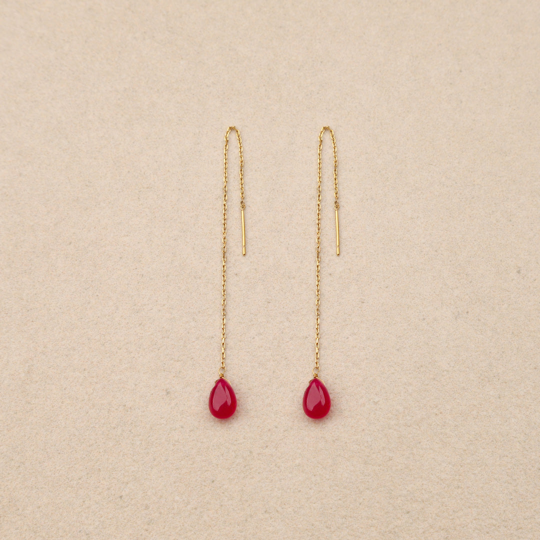 Boucles d’oreilles Alphine Rouge