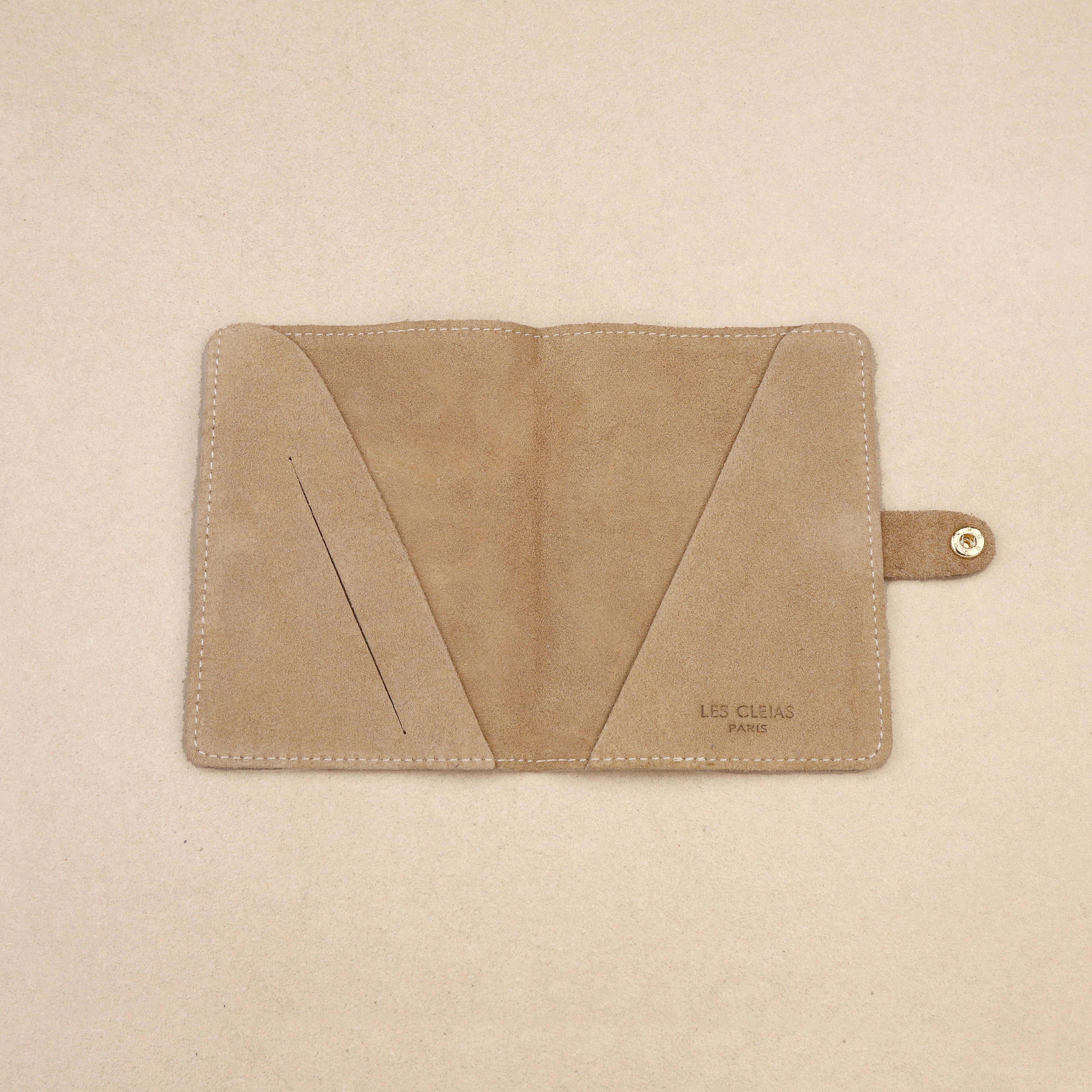 Protège Passeport / Carnet Vith Pression Beige