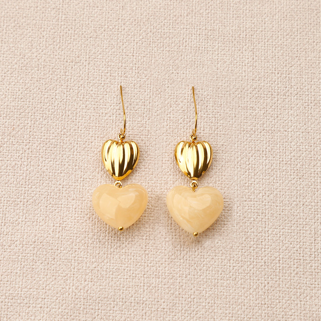 Boucles d’oreilles Élyne Beige