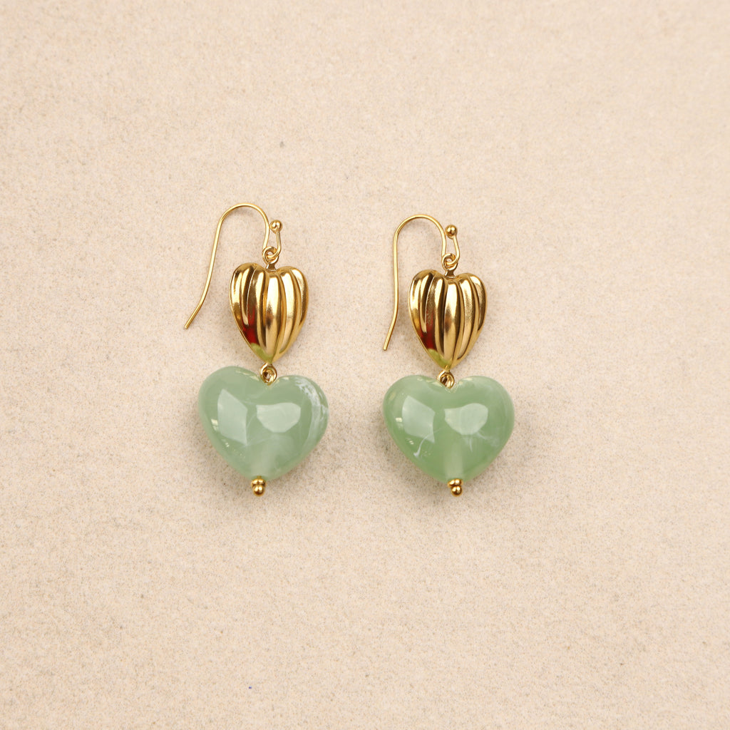 Boucles d’oreilles Élyne Beige