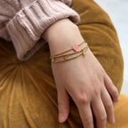 Bracelet cœur perlé Rose