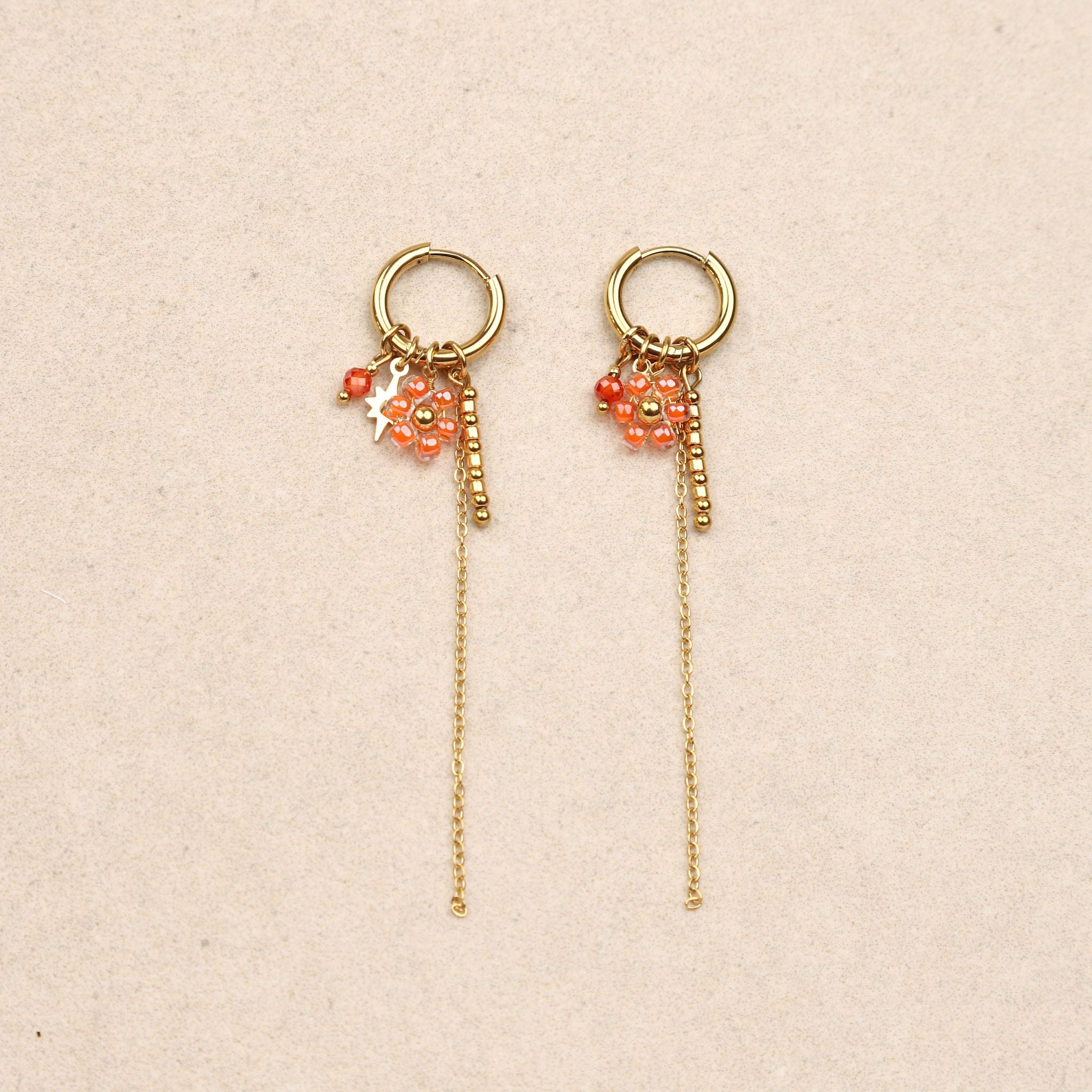 Boucles d’oreilles Orana Corail