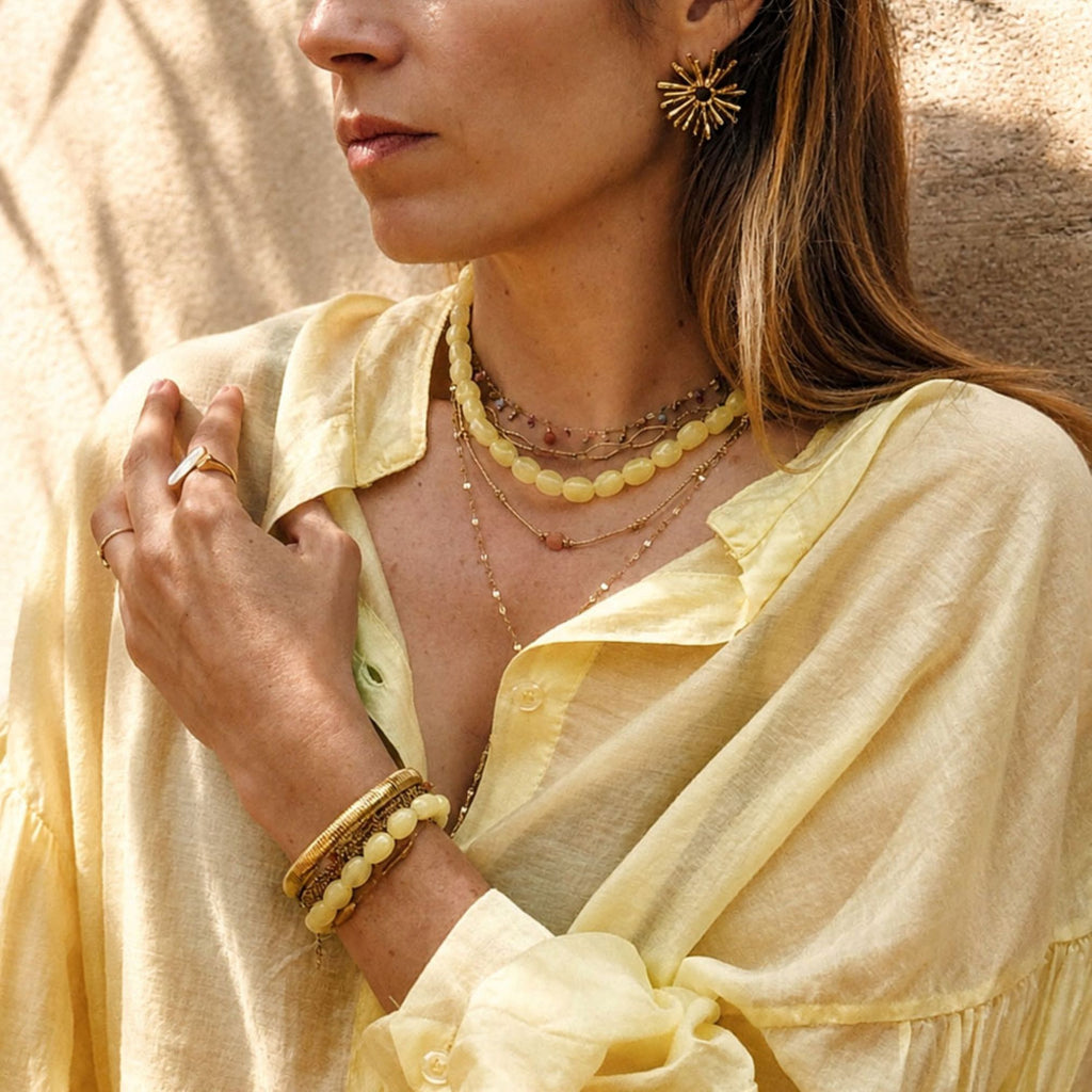 Collier mini Yvette Jaune
