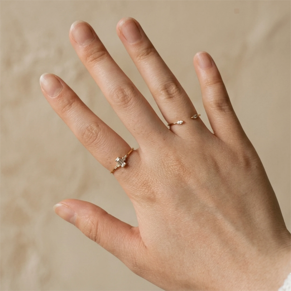 Bague Marquise plaqué or