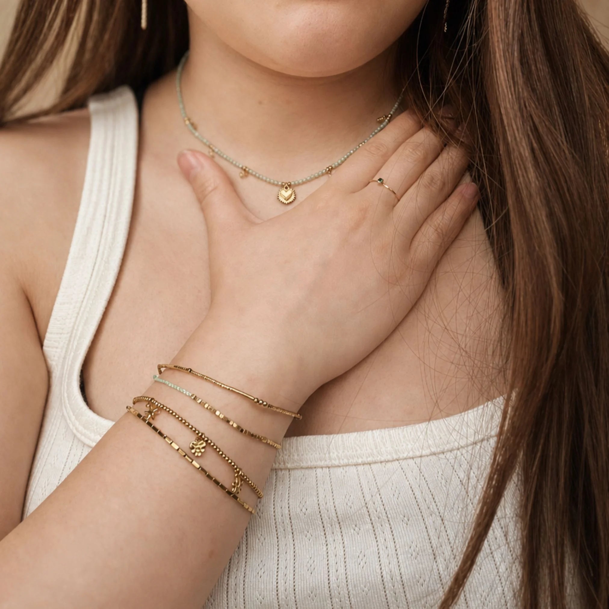 Bracelet Néréis vert d'eau