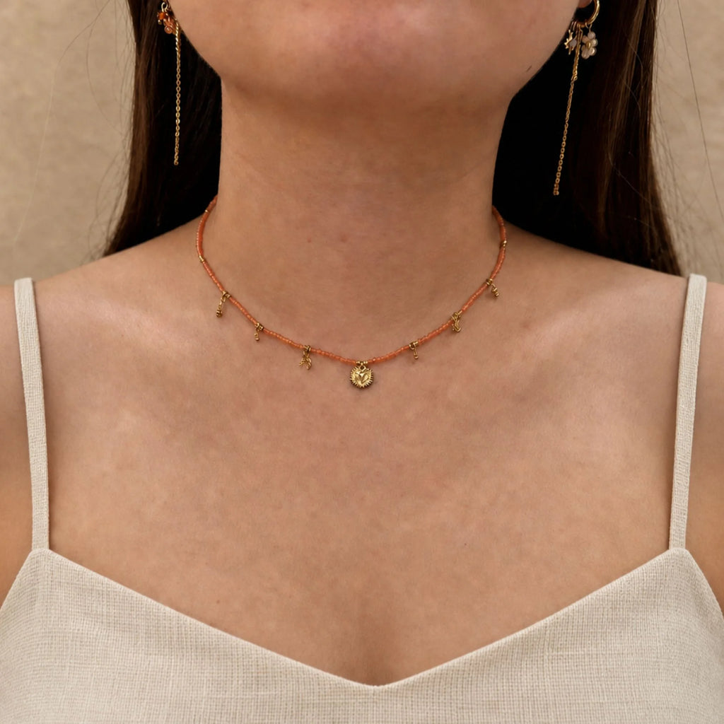 Collier Ysalie Orange