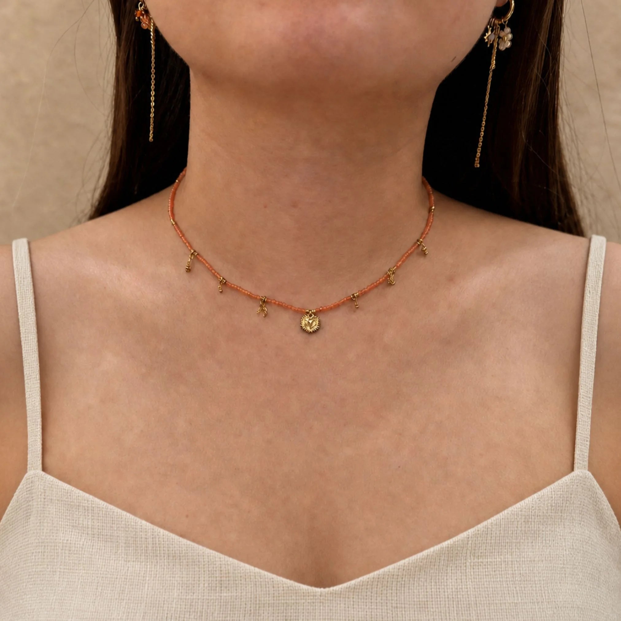 Collier Ysalie Orange