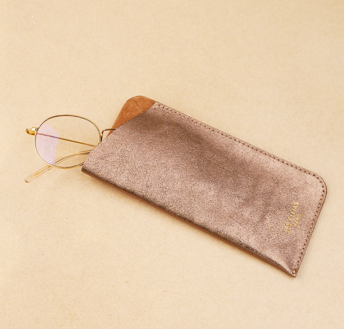 Iridescent Leather Soft Glasses Case