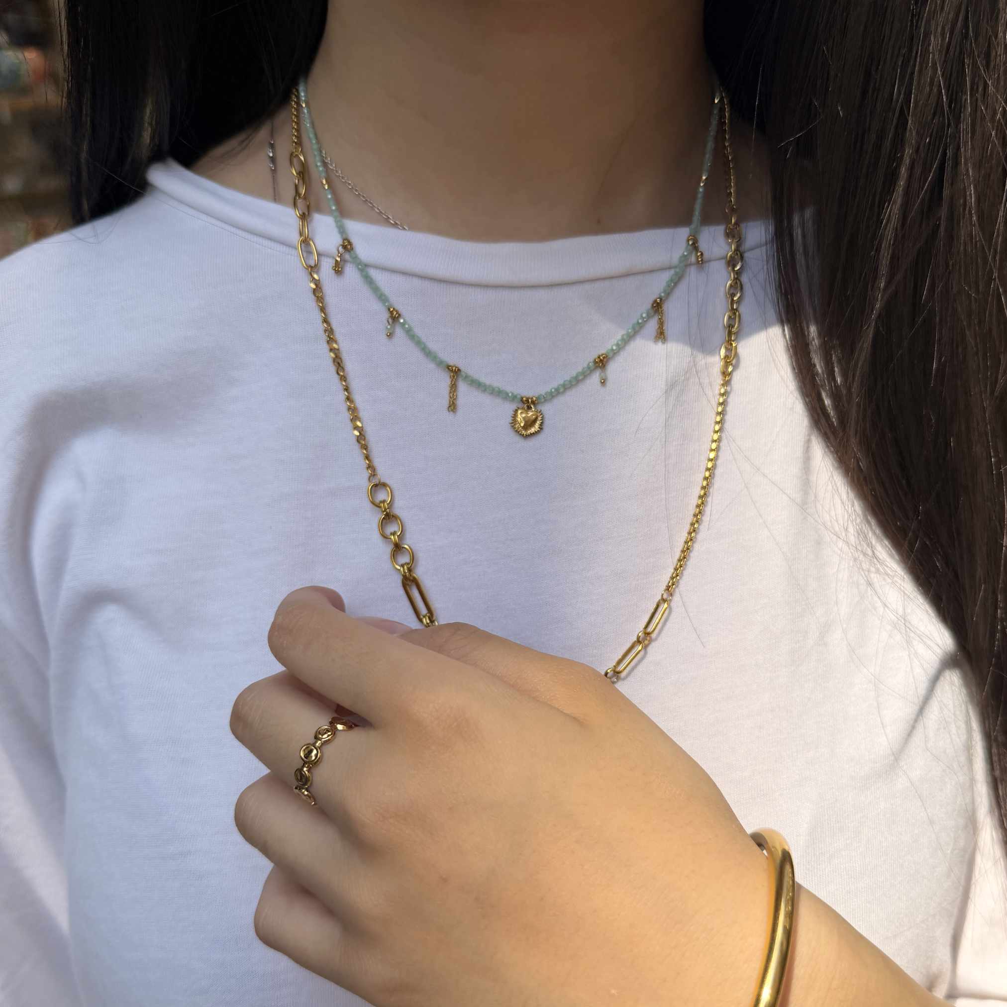 Collier Ysalie Vert d'eau