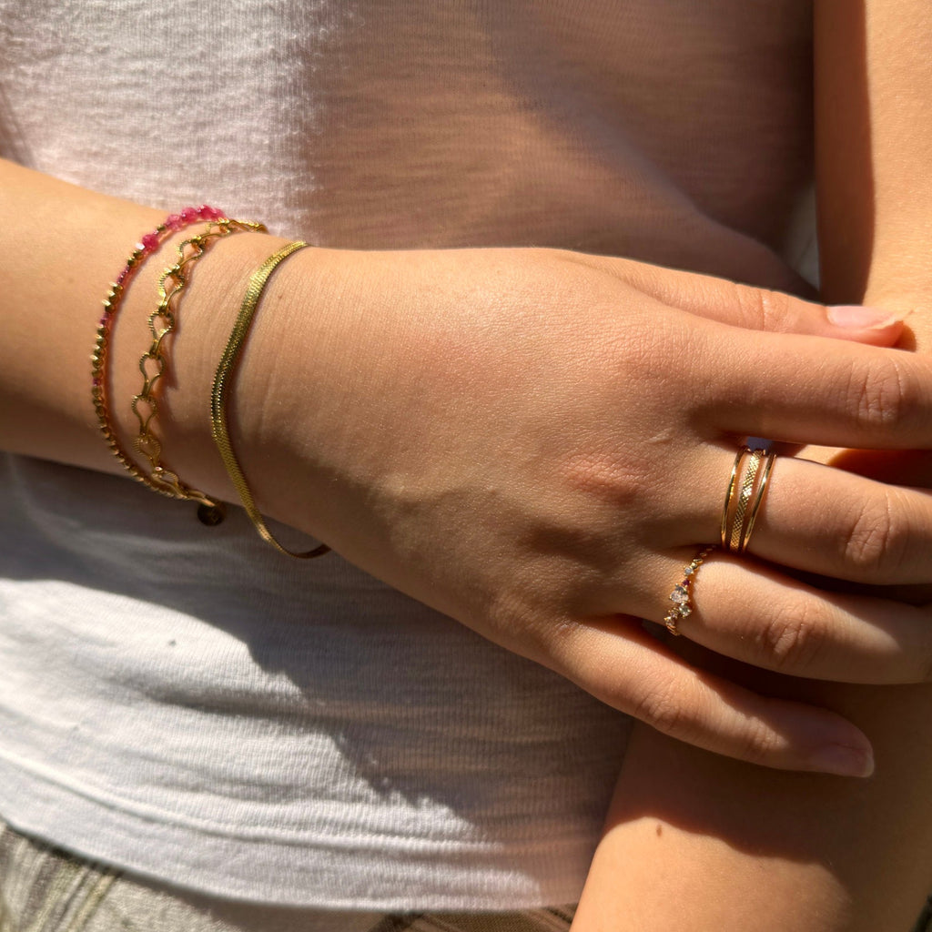 Gold-plated Elaïde ring