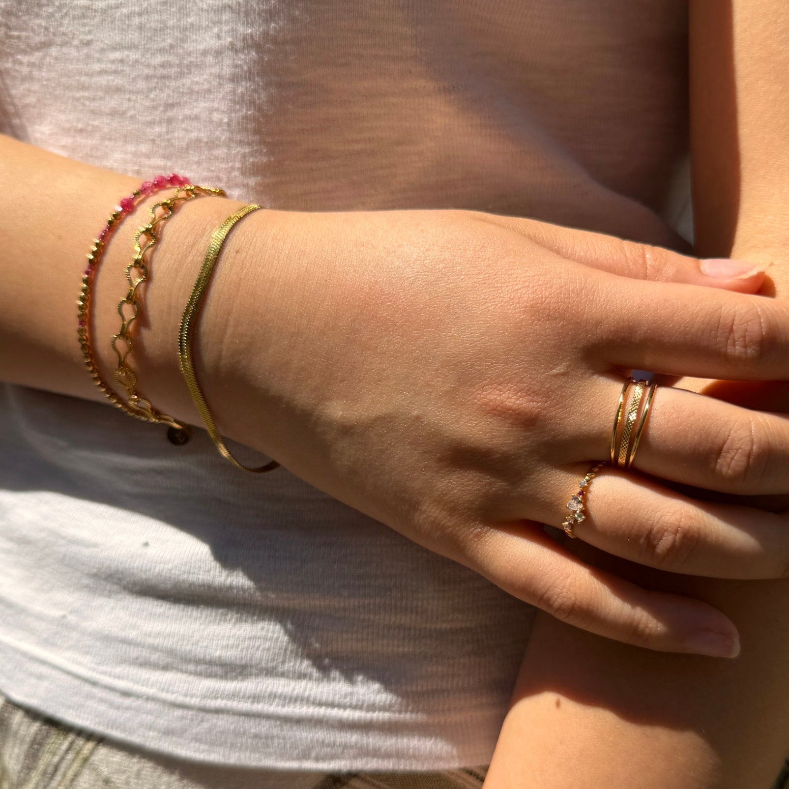 Gold plated Darcy ring
