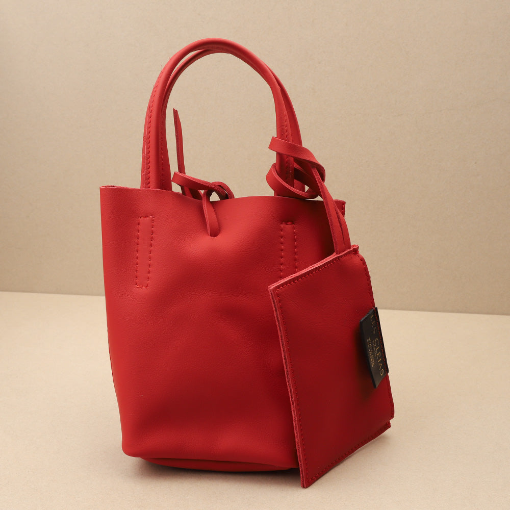 Mini Leather Shoulder Tote Bag