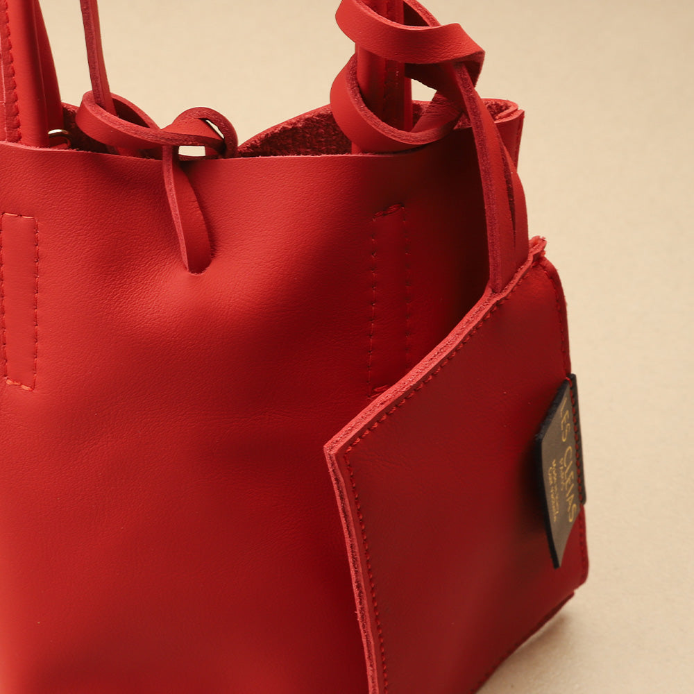 Mini Leather Shoulder Tote Bag