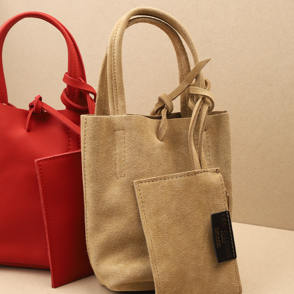 Mini Leather Shoulder Tote Bag