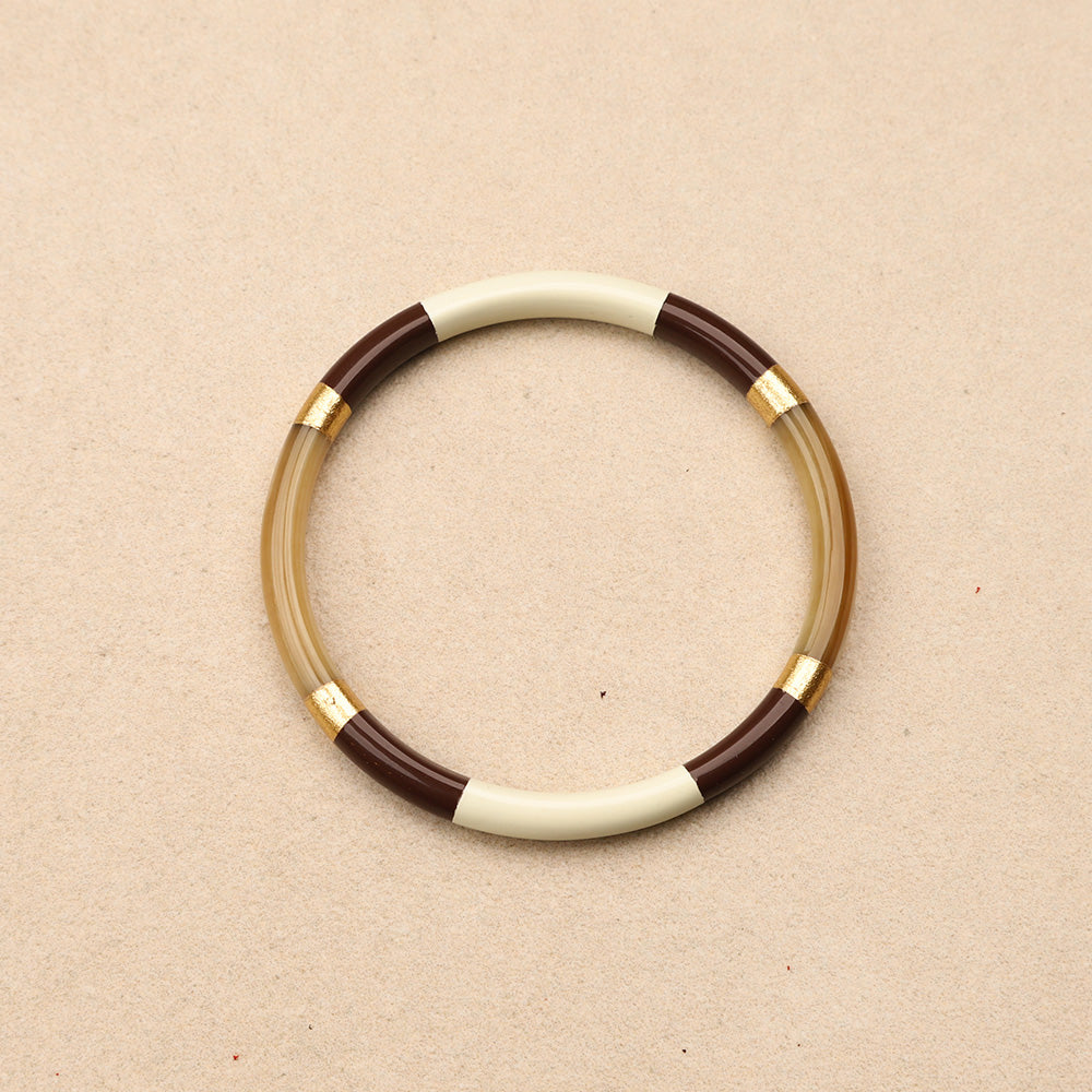 Natural buffalo horn bangle – Les Cleias