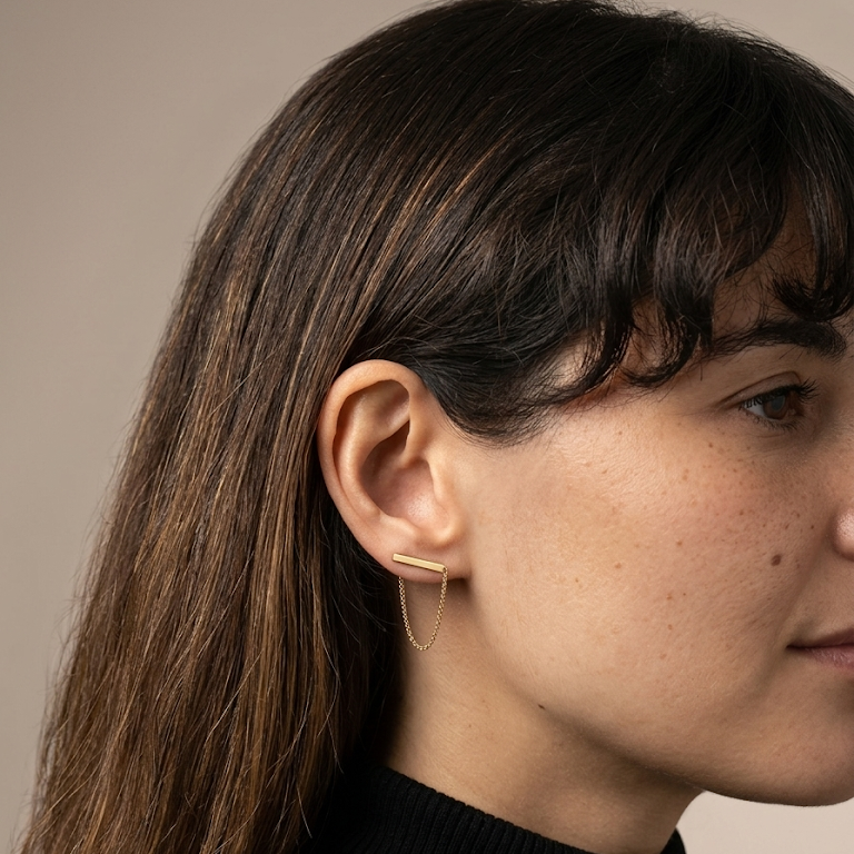 Boucles d'oreilles Néphélis Plaqué Or