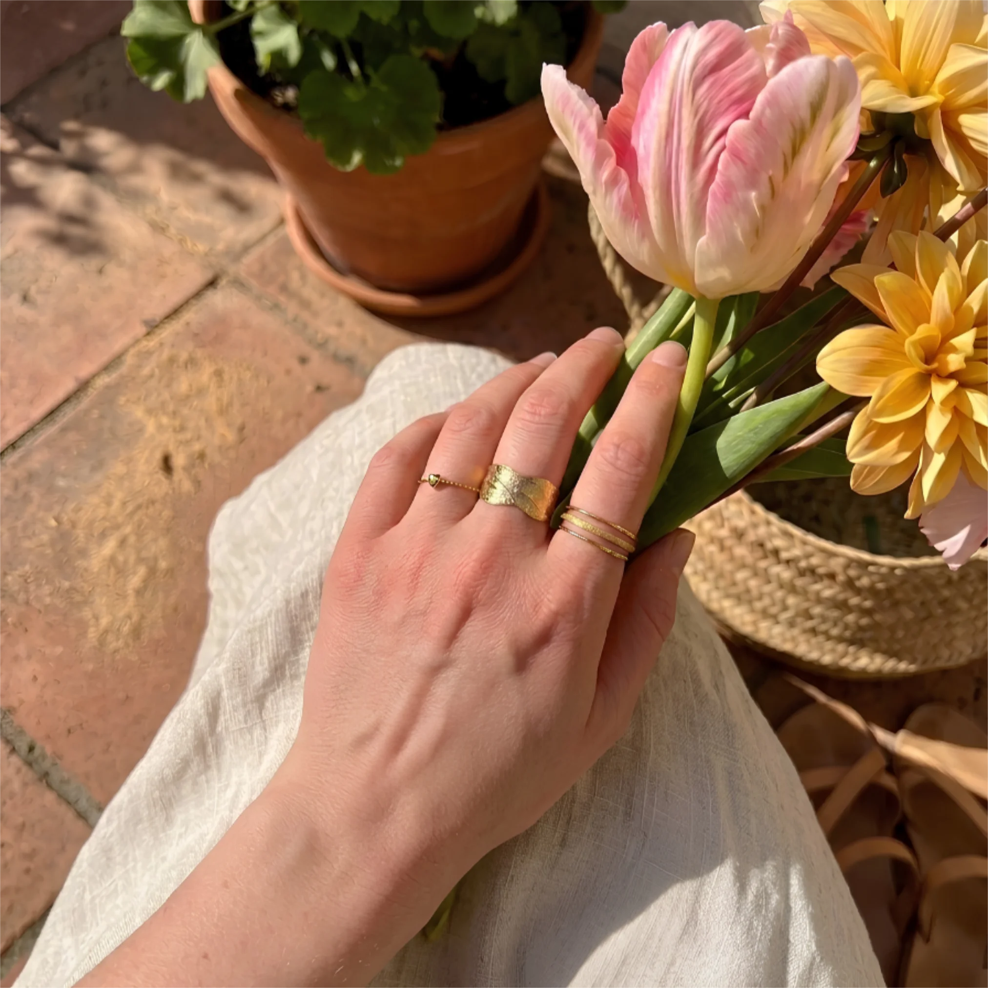 Gold plated Darcy ring