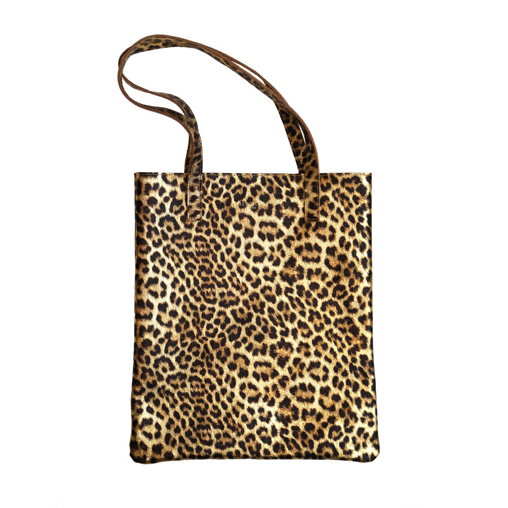 Tote bag cuir leopard
