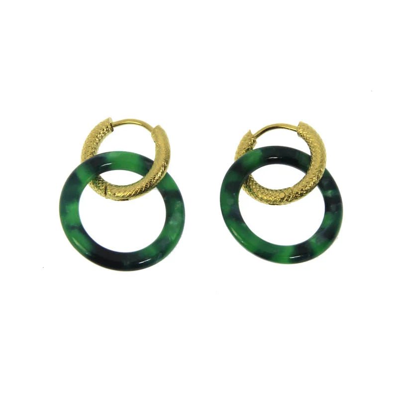 Boucles d'oreilles acier Evana - Les Cleias