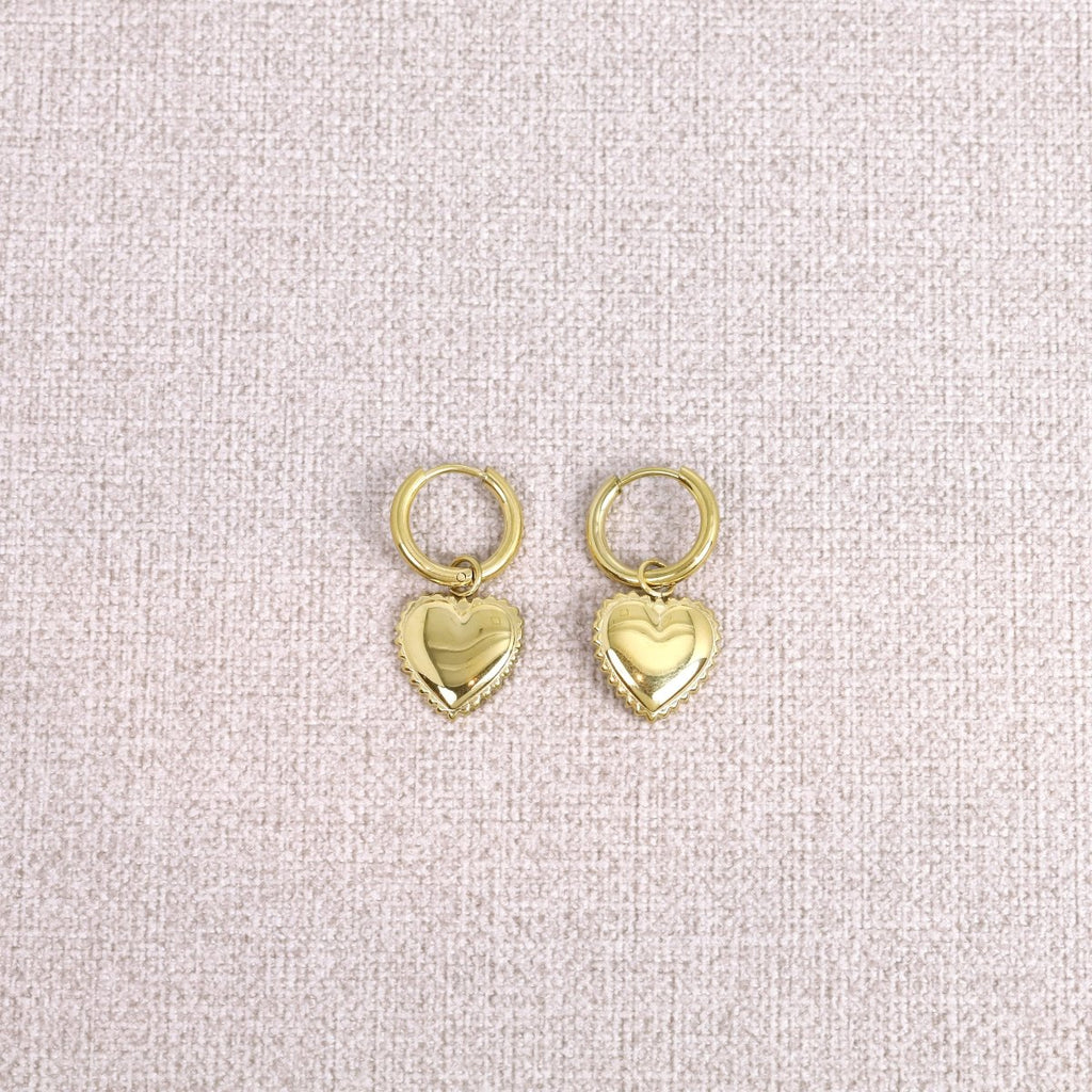 Boucles d'oreilles Swann en acier inoxydable - Les Cleias