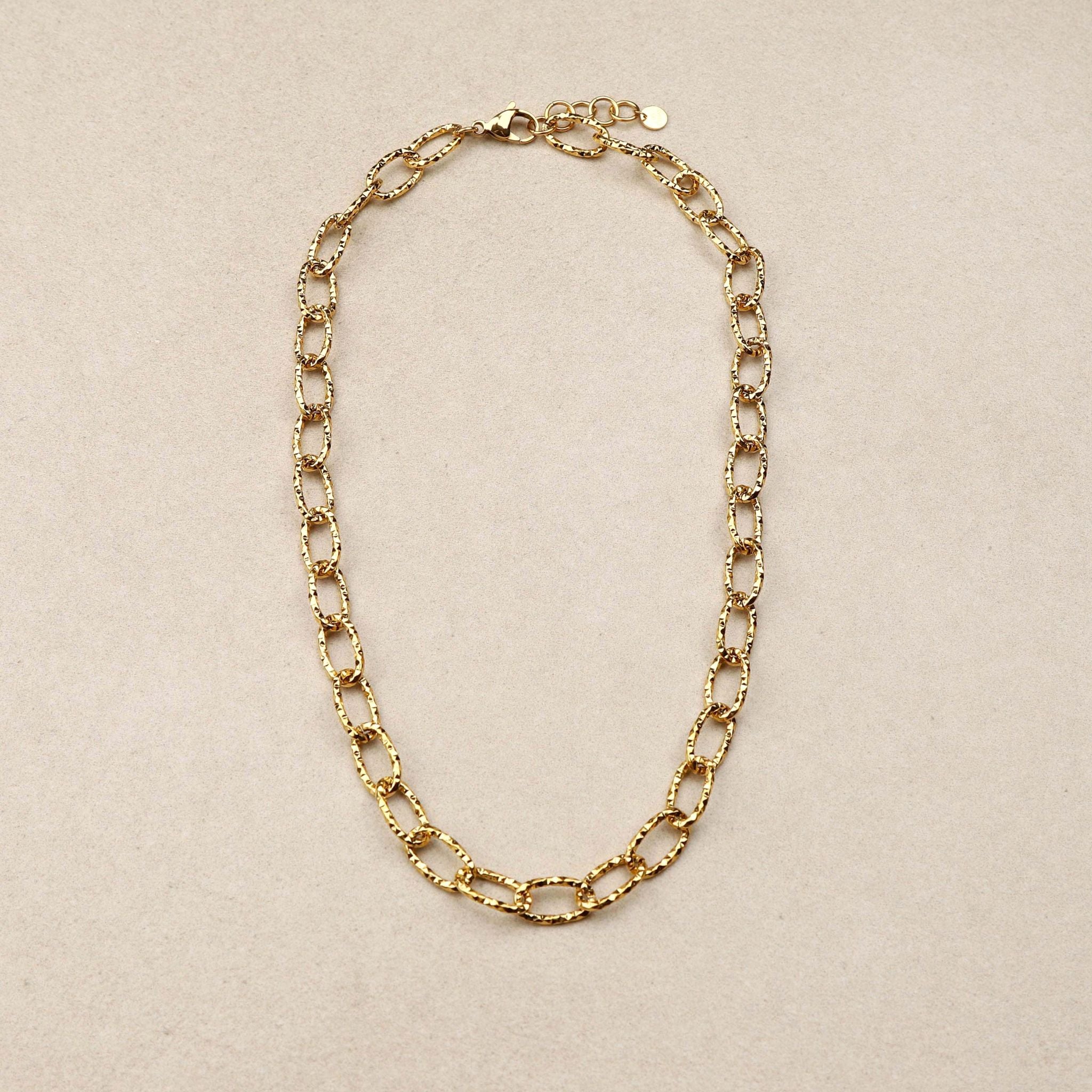 iridescent gold chain necklace