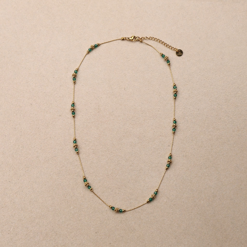 necklace with crystal beads