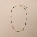 necklace with crystal beads