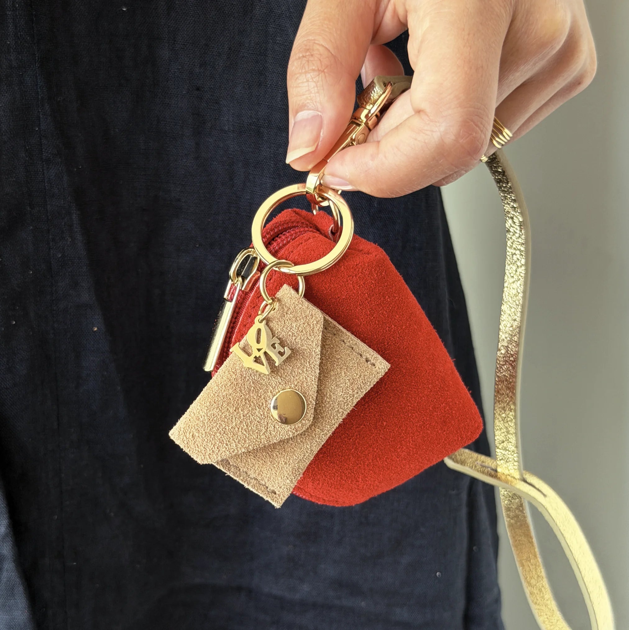 Mini Enveloppe Love Beige