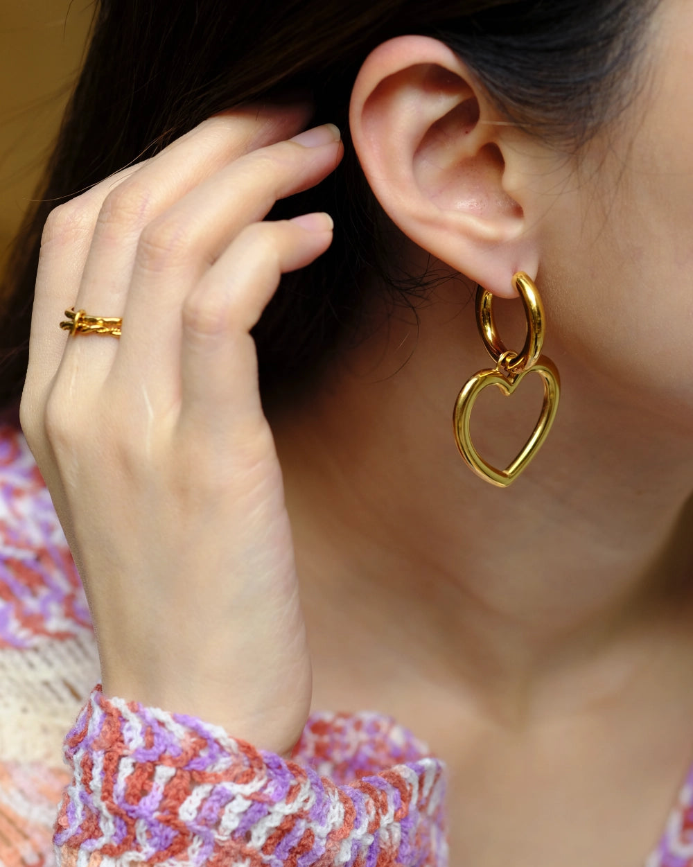 Boucles d’oreilles Erza en acier