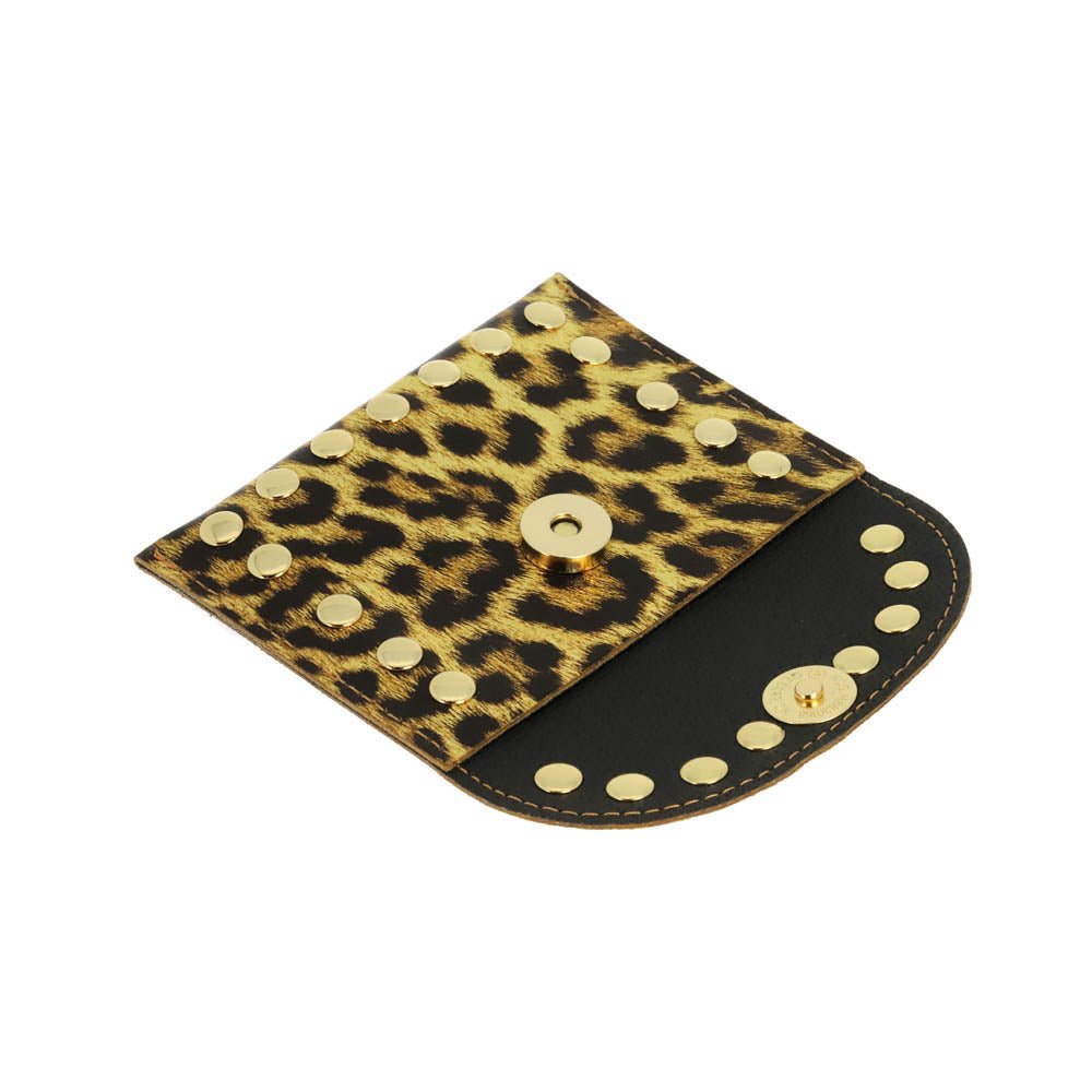 Pochette Zippée S Cuir Vachette Irisé Les Cléias - Noir - Fabriqué En Italie