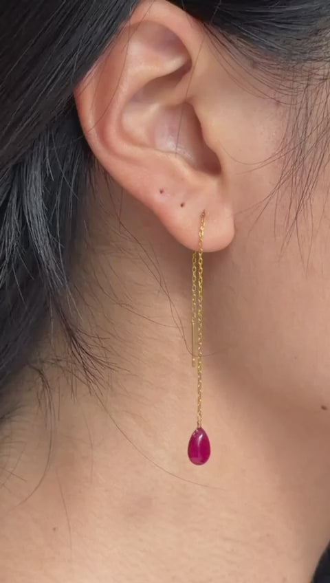 Boucles d’oreilles Alphine Rouge