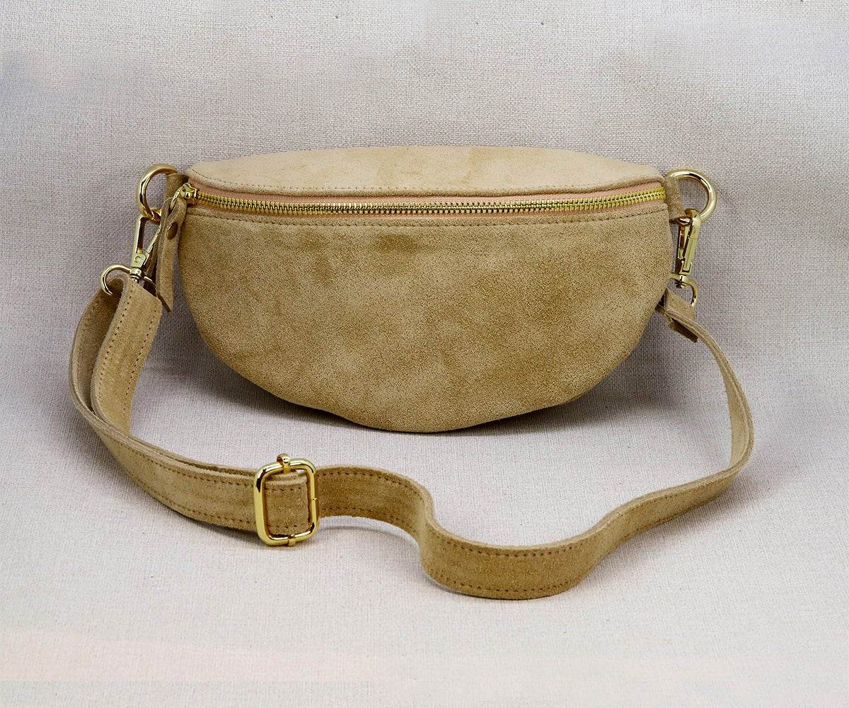 Sac Cuir Suédois Banane S - Les Cleias