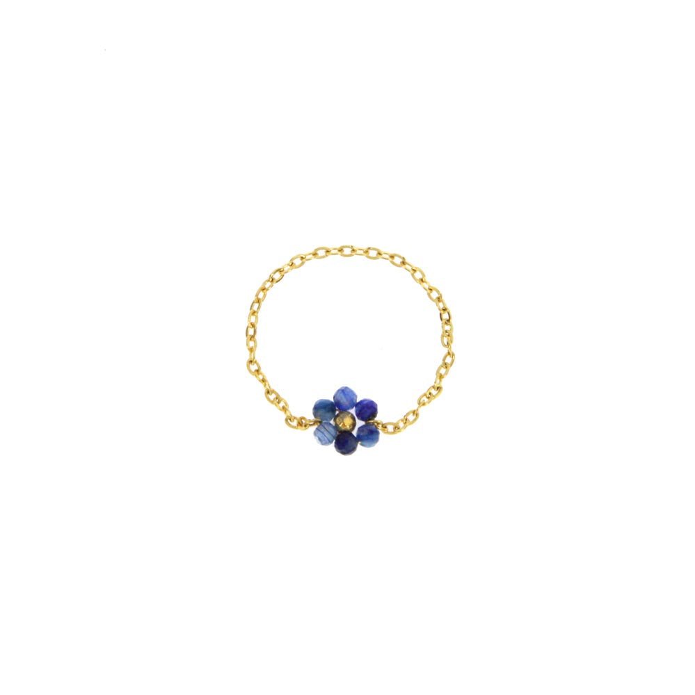 Bague acier Suzanne bleu foncé