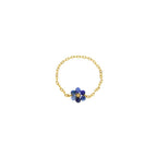 Bague acier Suzanne bleu foncé