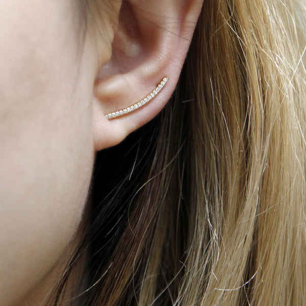 Boucle d’oreille earcuff Léonie plaqué or - Les Cleias