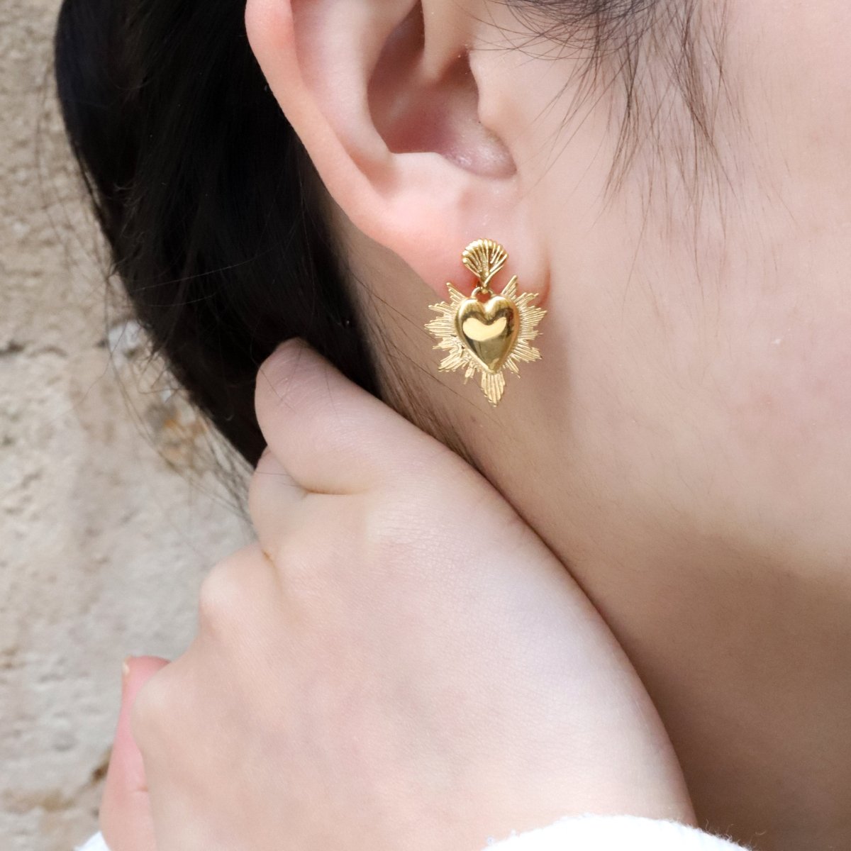 Boucles d’oreilles acier Aurelia - Les Cleias