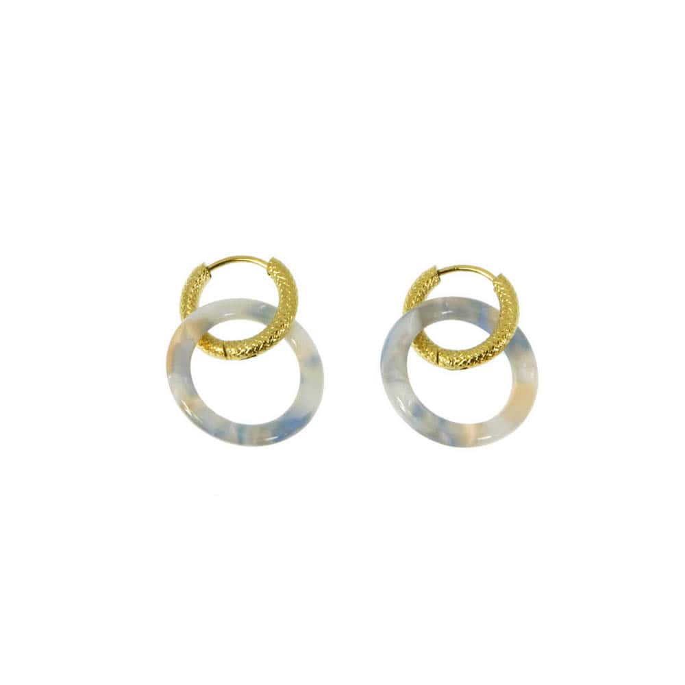 Boucles d'oreilles acier Evana - Les Cleias