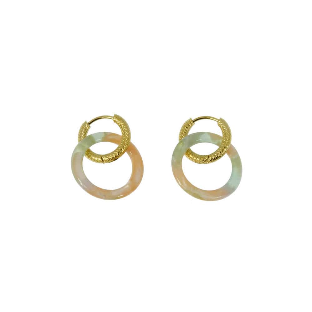 Boucles d'oreilles acier Evana - Les Cleias