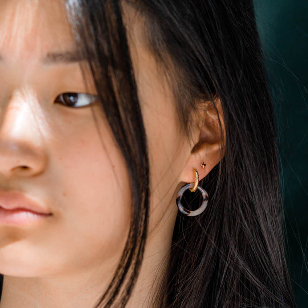 Boucles d'oreilles acier Evana - Les Cleias