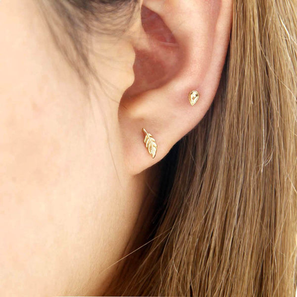 Boucles d'oreilles Guyleine plaqué or - Les Cleias