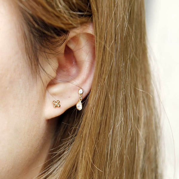 Boucles d'oreilles Kamir plaqué or - Les Cleias