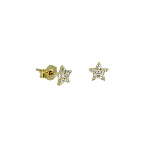 Boucles d’oreilles Mini-étoile plaqué or - Les Cleias