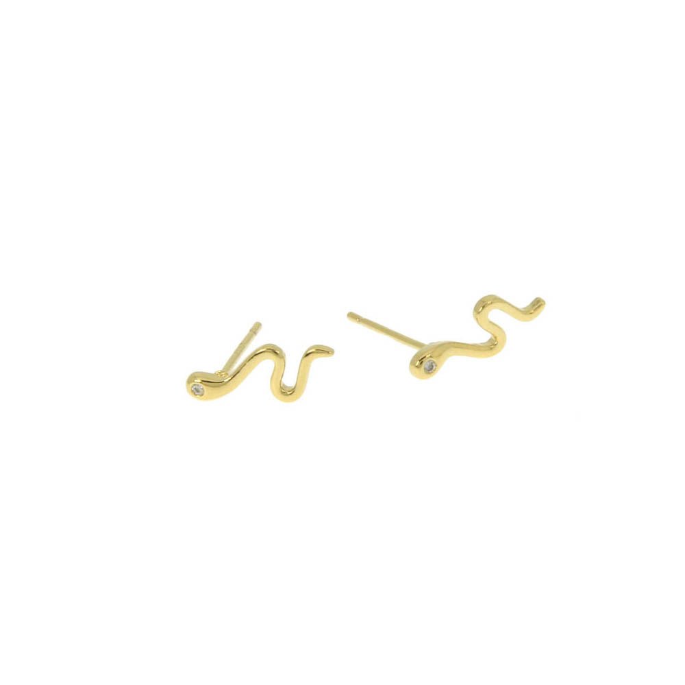 Boucles d'oreilles Naga plaqué or - Les Cleias