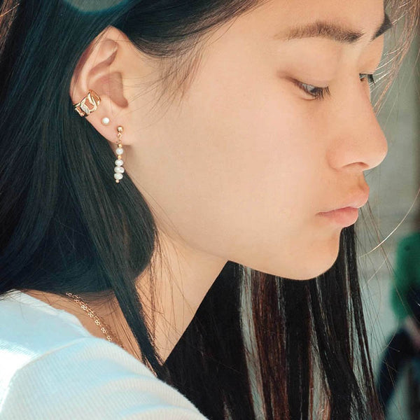 Boucles d'oreilles Zoé plaqué or - Les Cleias
